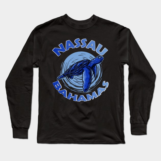 sea turtle nassau bahamas souvenirs , gift for women Long Sleeve T-Shirt by YOUNESS98